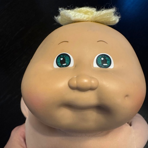 1985 Cabbage Patch Kids Baby Doll - Coleco Era, Blonde Hair, Green Eyes, Signed - Picture 8 of 13